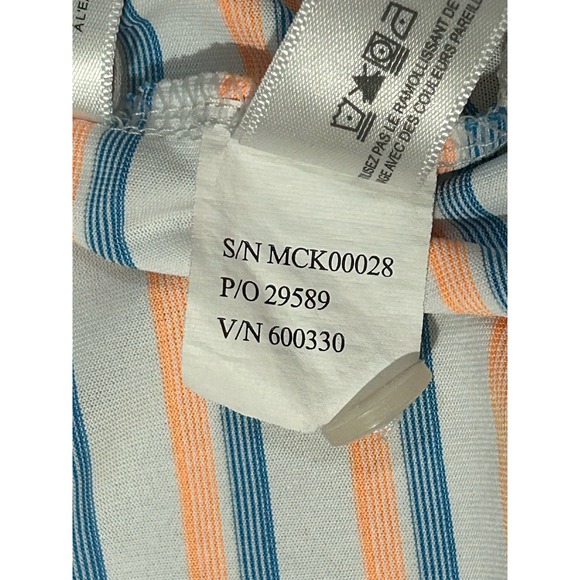 Cutter & Buck Mens Polo Shirt Sz XL Blue Striped Golf Stretch Performance Active - Picture 6 of 12